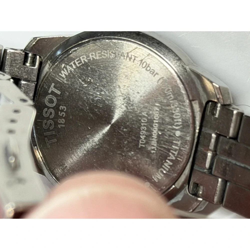 Tissot PR 100 Titanium Swiss Quartz W Watch Gray Dial New Battery T049310A